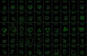 Selection of custom heart and animal projection patterns for stainless steel necklaces