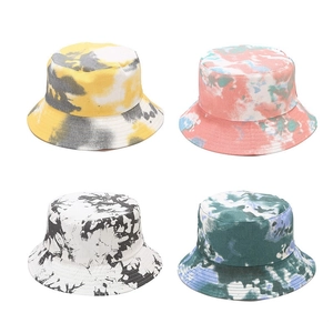 Tie Dye Bucket Hat Double Sided Reversible Cotton Sun Cap Streetwear Summer Outdoor For Men Women