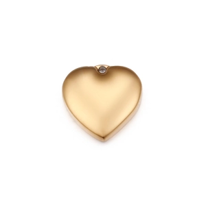 Heart Pendant Charms 18K Gold Plated Stainless Steel Polished Smooth Surface For DIY Necklace Bracelet Jewelry Making