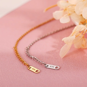 Minimalist geometric zircon bracelets in gold and silver with K14 certified tags