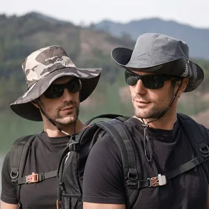 Men Bucket Hat Nylon Taslan Reversible Waterproof Quick Dry Breathable Sun Protection Wide Brim Outdoor Fishing Hiking