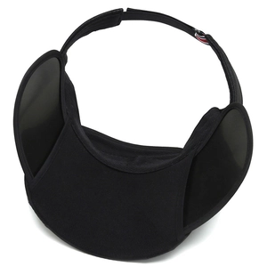 Visière de soleil noire pour femme avec écran rétractable et sangle ajustable