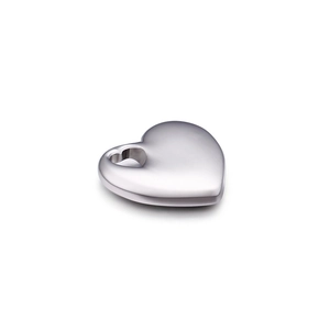 Polished heart-shaped hollow stainless steel pendant for DIY jewelry making