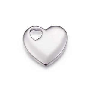 Polished Heart Charms Stainless Steel Hollow Cut-out Pendants For DIY Jewelry Making Bracelet Necklace Accessories