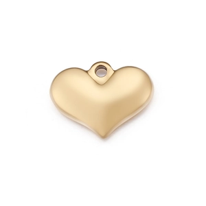 Heart Charms Pendants Stainless Steel Mirror Polished Smooth For DIY Necklace Bracelet Jewelry Making Accessories Minimalist