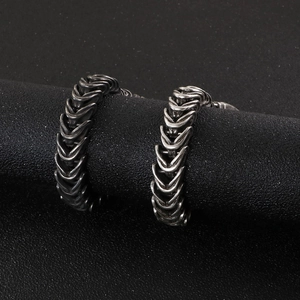Bracciale da uomo in acciaio inossidabile con motivo a scaglie di drago retrò