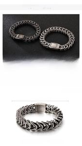 Specifiche dettagliate delle dimensioni del bracciale da uomo in acciaio inossidabile