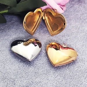 Heart Shaped Locket Pendant Stainless Steel Openable Photo Frame Charms For DIY Necklace Keychain Making Mirror Polished