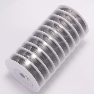 Set of 10 rolls silver 0.38mm stainless steel beading wires for DIY jewelry making