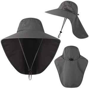 Schnelltrocknender Outdoor Sonnenhut mit Nackenschutz und breiter Krempe zum Angeln