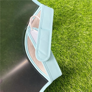 Adjustable light blue sun visor hat with UV protection fabric for summer outdoor activities