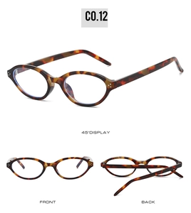 Vue détaillée de lunettes de soleil ovales en écaille avec motif ambre sous trois angles