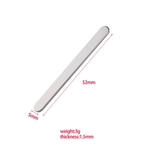 Polished silver stainless steel ring blank bar 52mm x 5mm for DIY jewelry making