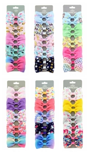 Lot varié de barrettes à nœuds colorés licorne et sirène pour cheveux d'enfants