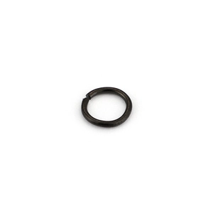 Black titanium steel open jump ring for DIY jewelry making with smooth metallic finish