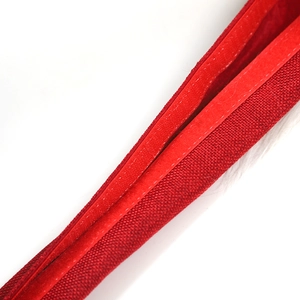 Red velvet and textured fabric handle cover for microwave in Christmas forest theme