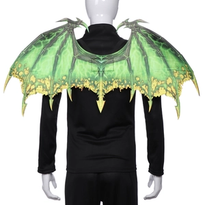 Green and yellow gradient dragon wings costume made of non-woven fabric for Halloween