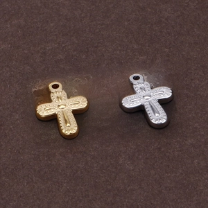 Fashionable gold and silver metal cross pendants for DIY jewelry making necklaces and bracelets