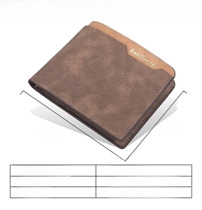 Size specifications of the slim men's PU leather wallet showing dimensions 12x10x2 cm