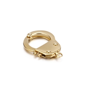 Handcuff Charm Pendant Stainless Steel Polished Functional DIY Jewelry Making Accessory For Bracelet Necklace Punk Style