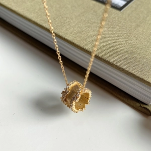 925 sterling silver gold necklace with a rotating cylindrical pendant and zircon stones