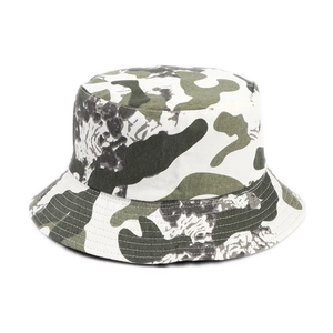 Chapeau Bob En Coton Camouflage Réversible Pliable Large Bord Protection Solaire Vintage Extérieur Unisexe Mode
