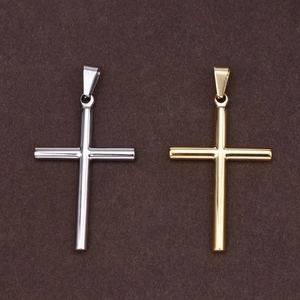 Cross Pendant Stainless Steel Minimalist Polished DIY Jewelry Making Accessory For Necklace Bracelet