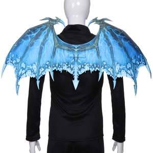 Halloween blue dragon wings made of non-woven fabric with elastic straps for adults