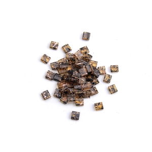 Polished amber TILA beads with ink splash pattern for DIY jewelry and bracelets