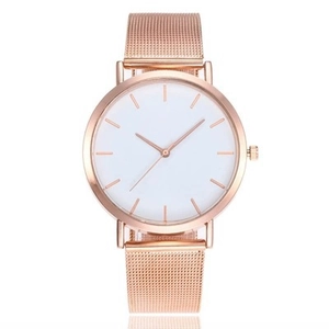 Minimalist Quartz Watch For Women Ultra Thin Round Analog Mesh Strap Stainless Steel Band Casual Fashion Wristwatch