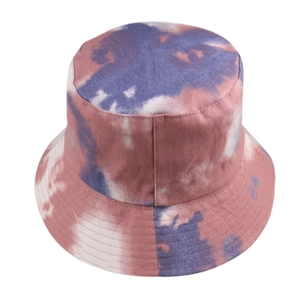 Bob unisexe avec dégradé de couleurs tie-dye et large bord pour protection solaire