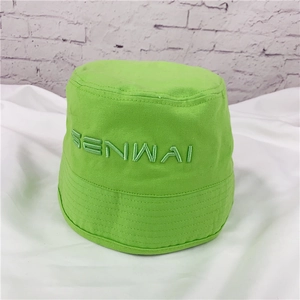 Bob en coton vert vif avec broderie SENWAI pour un look décontracté et tendance d'été