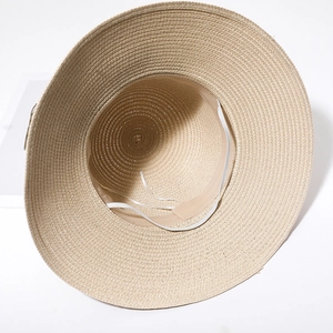 Women's wide brim sun hat with internal adjustable drawstring and soft sweatband