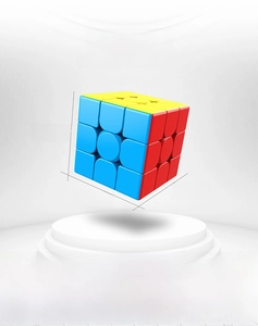 Detailed view of the 55mm MeiLong 3x3 speed cube with ABS material and size dimensions
