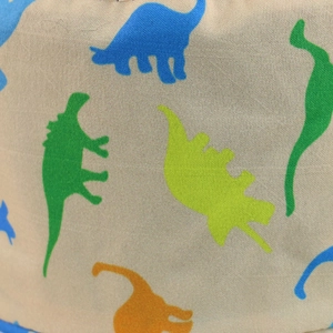 Cappello da pescatore reversibile con stampa dinosauri colorati in cotone traspirante