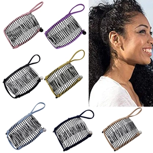 Pince À Cheveux Banane Peigne À Cheveux Élastique Magique Support Queue De Cheval Métal Outil De Coiffage Extensible