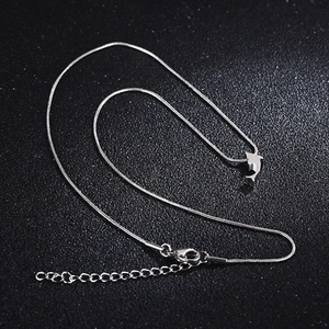 Minimalist silver dolphin pendant necklace with sleek snake chain for women