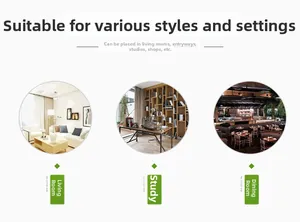 Wall hanging decoration showing three interior scenes for living room and dining room