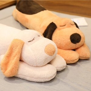 Soft plush puppy dolls in white and brown colors for sleeping pillow stuffed animal toys