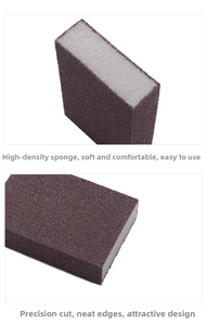 Detail of high-density emery sponge for removing rust and stains from pot bottoms