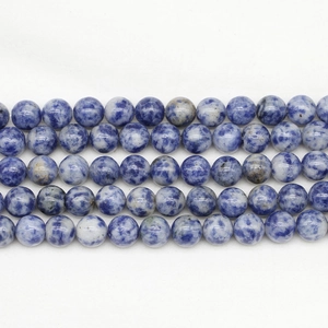 Natural Blue Spot Stone round loose beads for DIY jewelry bracelets and necklaces