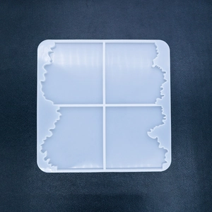 DIY Epoxy Resin Silicone Molds Irregular Geode Wave Shape For Coaster Tray Making Craft Tools Transparent Flexible