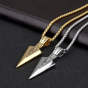 Retro Arrow Eagle Dragon Pendant Necklace Alloy Stainless Steel Vintage Gothic Punk Jewelry For Men Women
