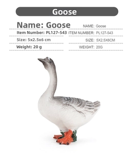 Detailed realistic goose animal model with feather texture and precise dimensions