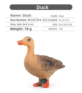 Realistic plastic duck animal model 6x2.3x5.2cm for educational cognitive play