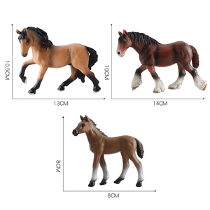 Realistic Lusitano horse family figurines made of high-quality plastic for kids