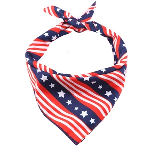 USA flag pet bandana with stars and stripes pattern for cats and dogs on white background