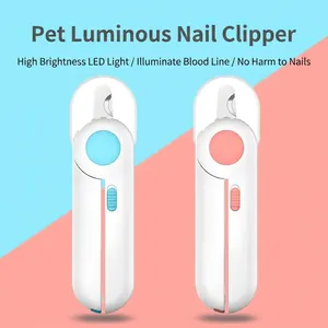 Coupe-ongles LED pour animaux avec lames en inox et lumière pour détecter la veine