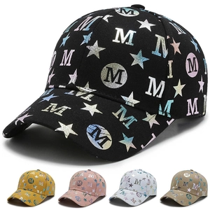 Fashion Baseball Cap Cotton Rainbow Star Letter M Print Adjustable Dad Hat Women Men Casual Streetwear