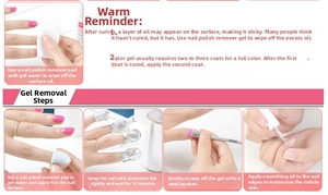 Step-by-step guide for nail gel removal using foil wraps, steel pusher and nutrient oil
